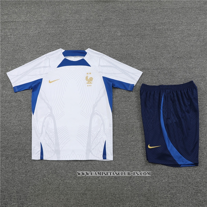 Chandal del Francia 22-23 Manga Corta Blanco - Pantalon Corto